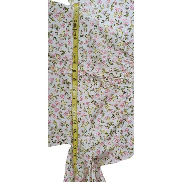 J Crew $98 Tie-Sleeve Button-Front Cotton Poplin Top in Meadow Floral Size S - Picture 11 of 12